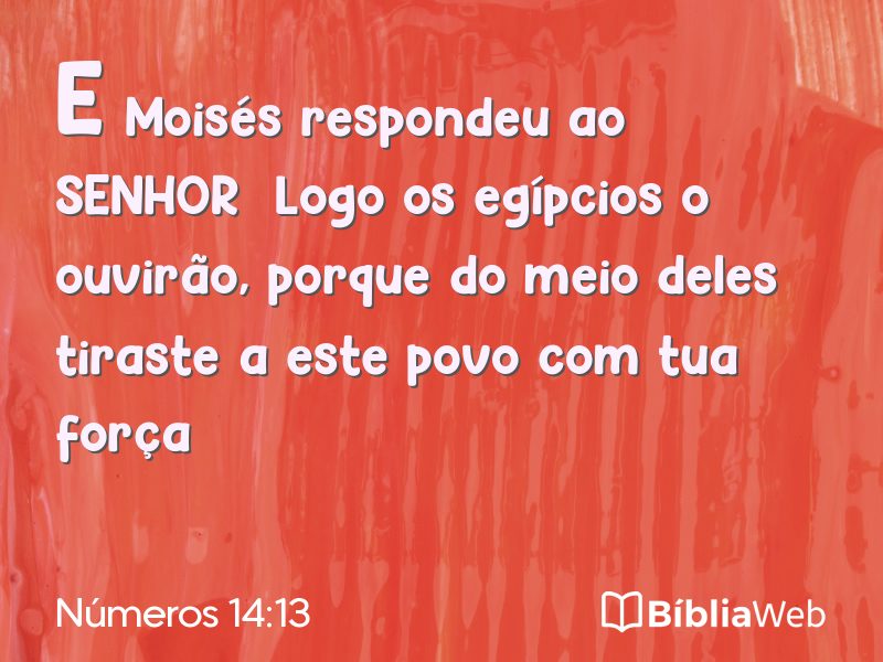 Números 14:13 em imagem para compartilhar