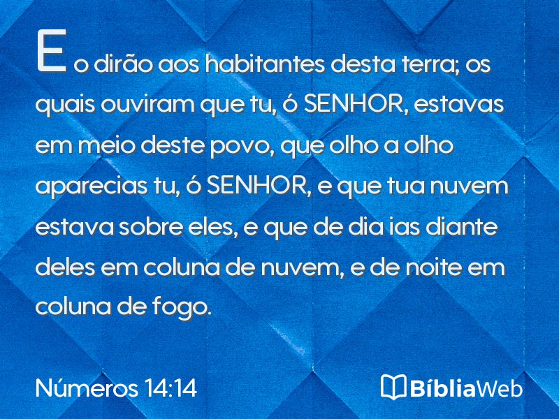 Números 14:14 em imagem para compartilhar