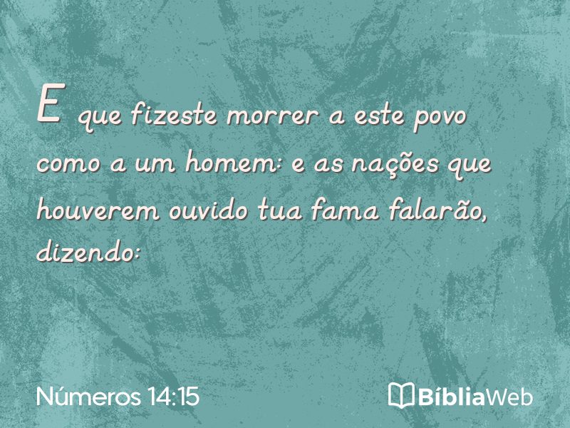 Números 14:15 em imagem para compartilhar