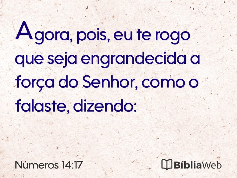 Números 14:17 em imagem para compartilhar