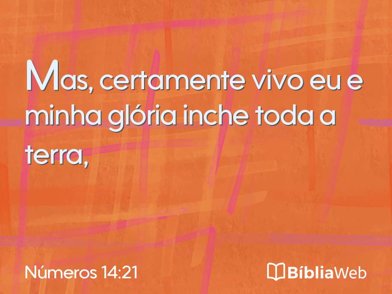 Números 14:21 em imagem para compartilhar