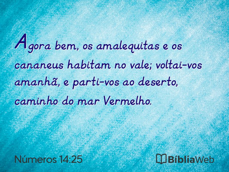 Números 14:25 em imagem para compartilhar