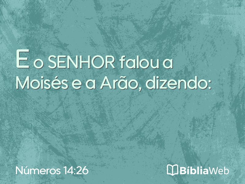 Números 14:26 em imagem para compartilhar
