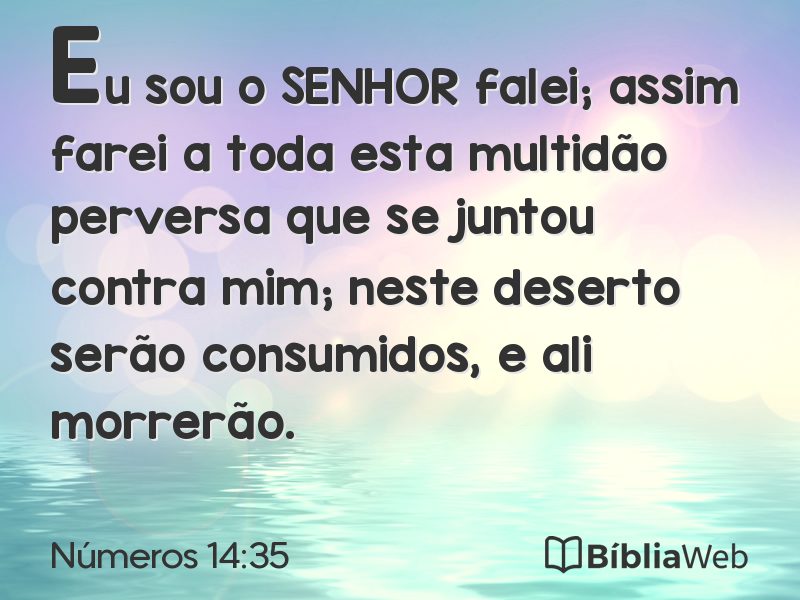 Números 14:35 em imagem para compartilhar