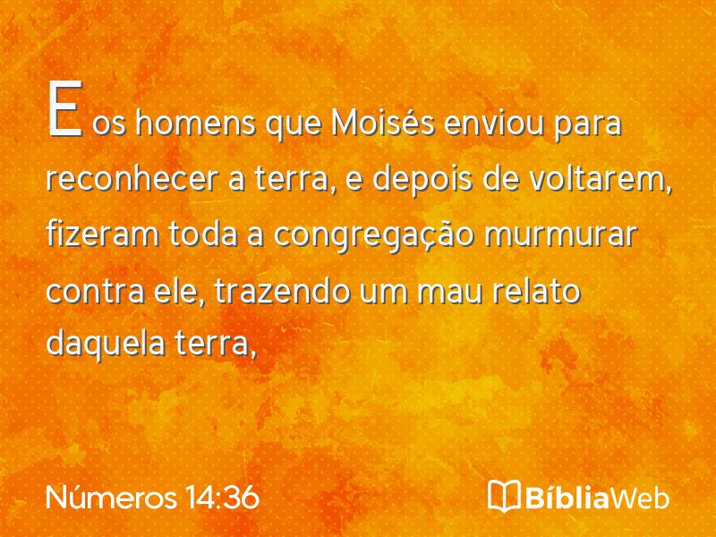 Números 14:36 em imagem para compartilhar