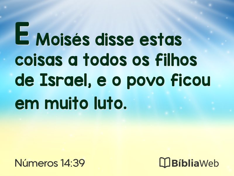 Números 14:39 em imagem para compartilhar