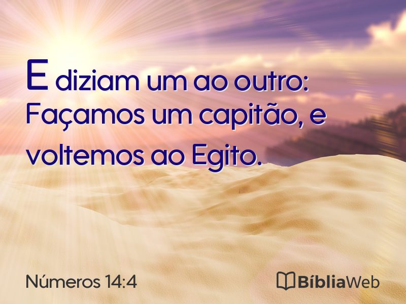 Números 14:4 em imagem para compartilhar