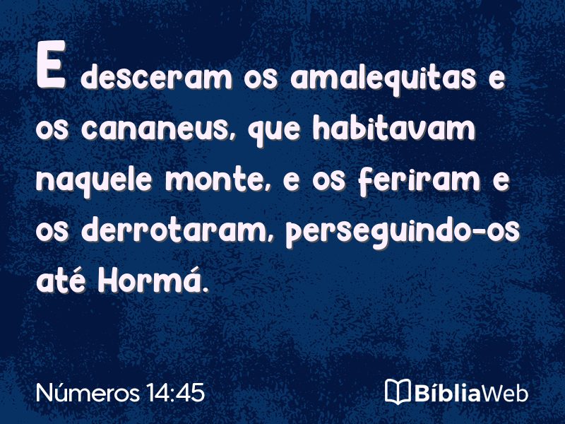 Números 14:45 em imagem para compartilhar