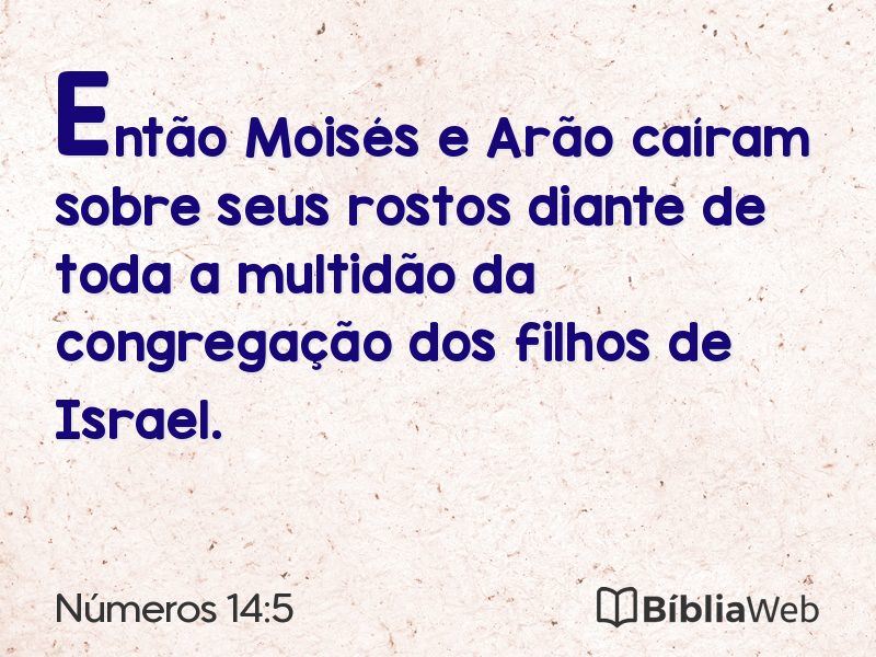 Números 14:5 em imagem para compartilhar