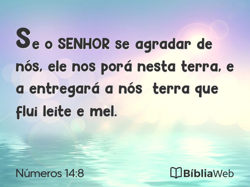 Números 14:8 em imagem para compartilhar