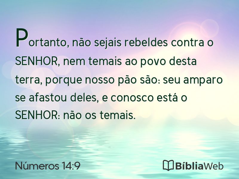 Números 14:9 em imagem para compartilhar