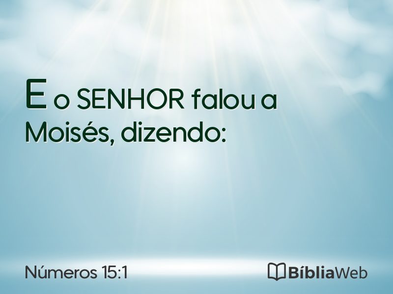 Números 15:1 em imagem para compartilhar