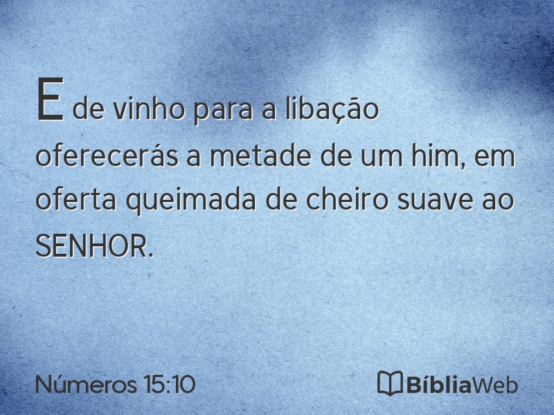 Números 15:10 em imagem para compartilhar