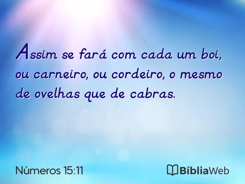 Números 15:11 em imagem para compartilhar