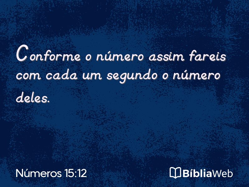 Números 15:12 em imagem para compartilhar
