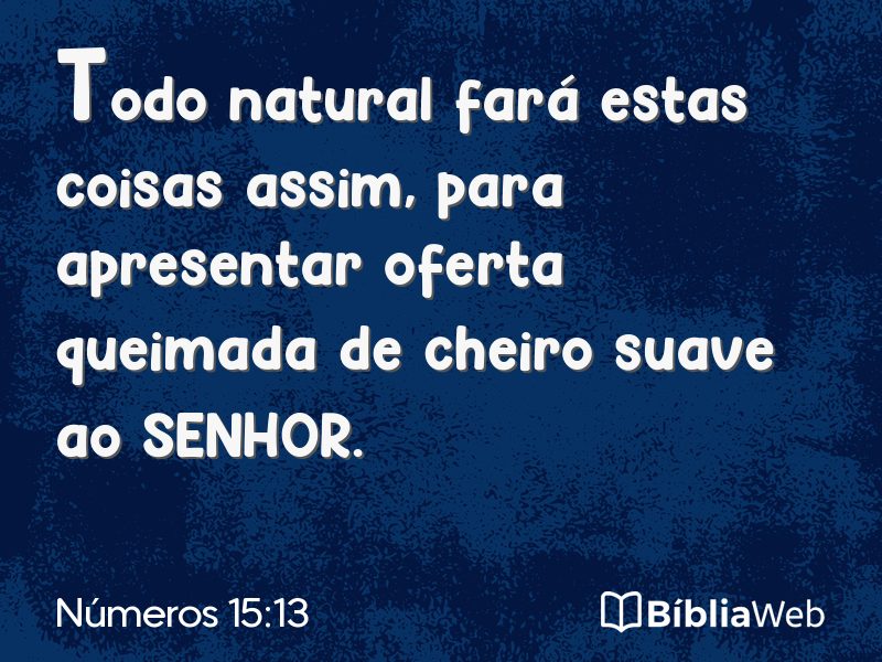 Números 15:13 em imagem para compartilhar
