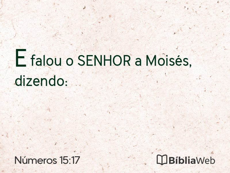 Números 15:17 em imagem para compartilhar