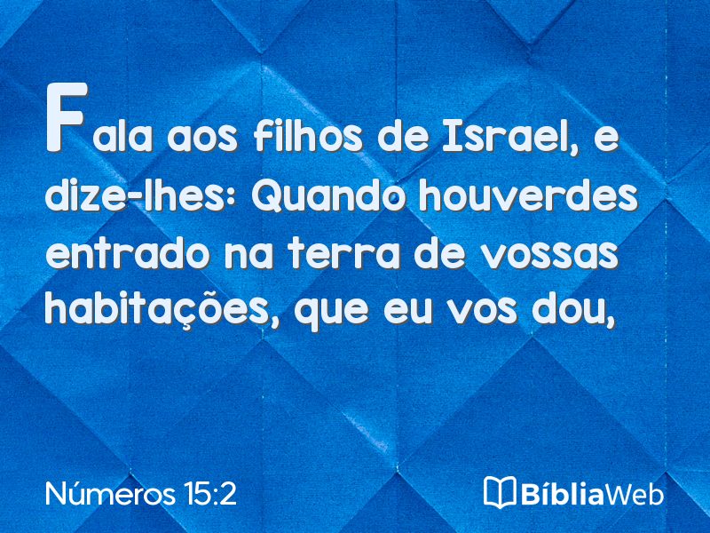 Números 15:2 em imagem para compartilhar