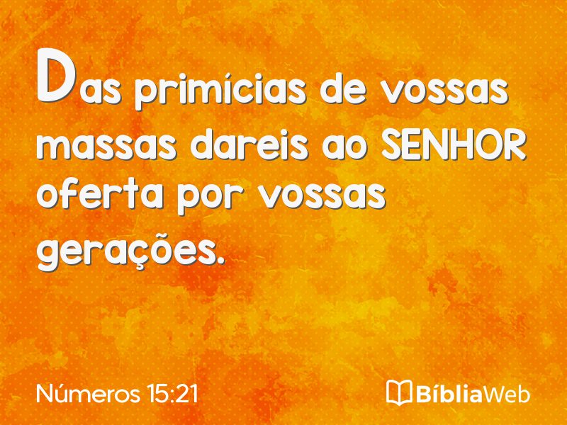 Números 15:21 em imagem para compartilhar