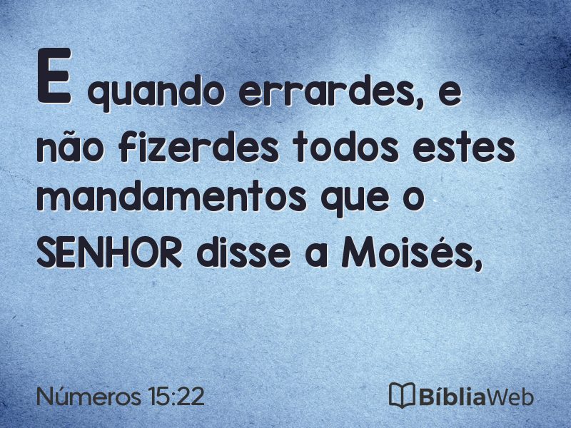 Números 15:22 em imagem para compartilhar