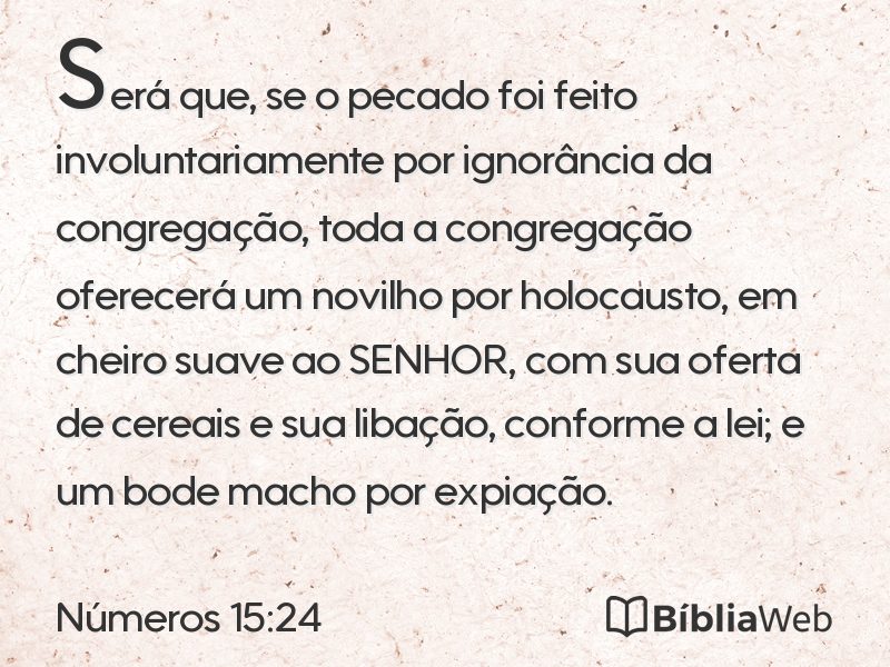 Números 15:24 em imagem para compartilhar