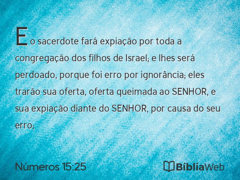 Números 15:25 em imagem para compartilhar
