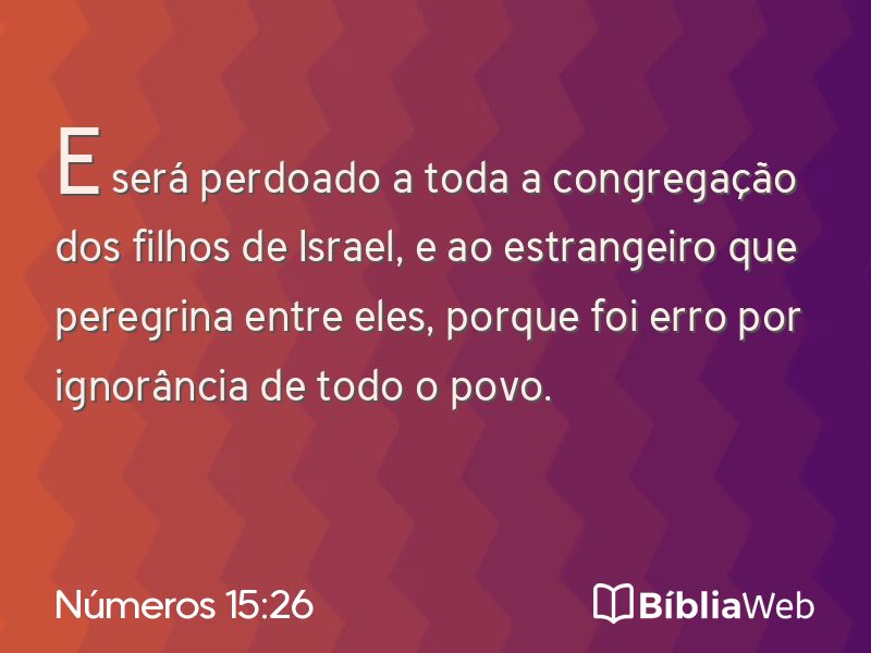 Números 15:26 em imagem para compartilhar