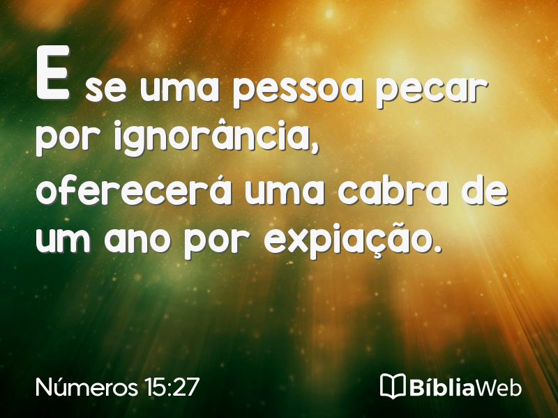 Números 15:27 em imagem para compartilhar