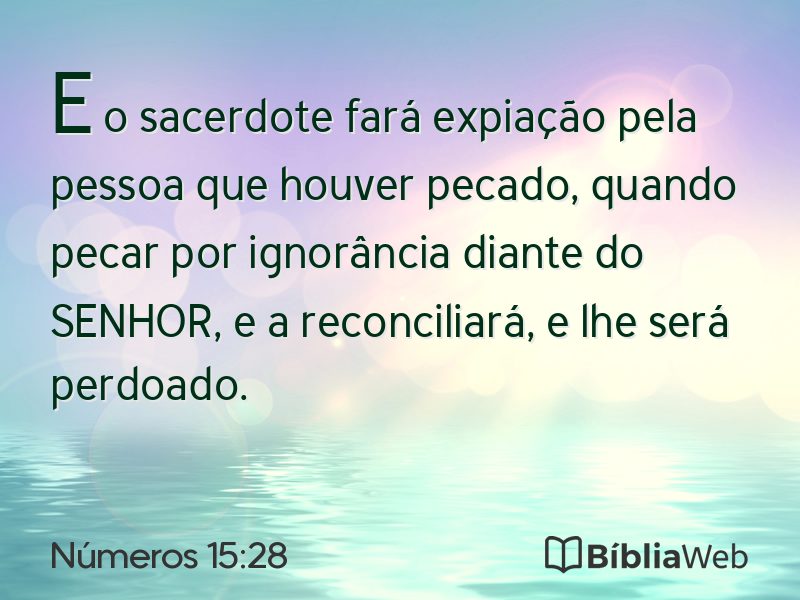 Números 15:28 em imagem para compartilhar