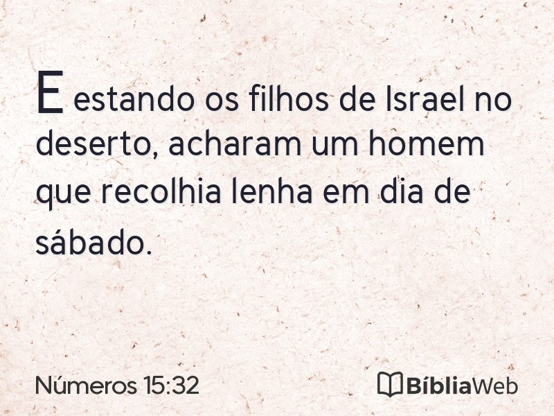 Números 15:32 em imagem para compartilhar