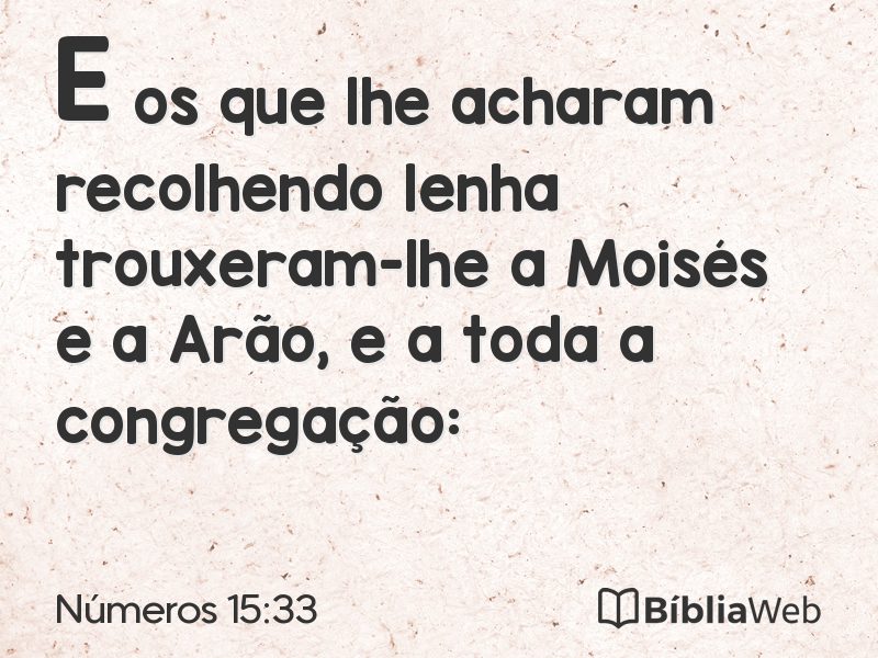 Números 15:33 em imagem para compartilhar