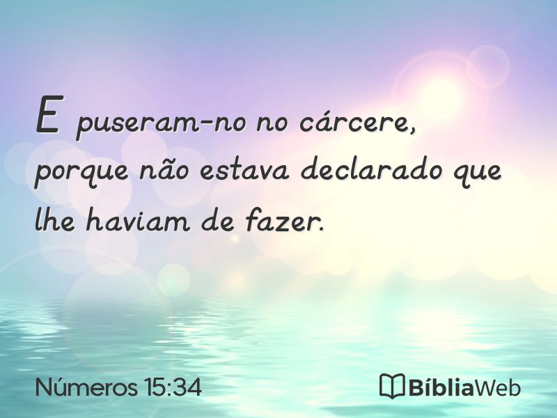 Números 15:34 em imagem para compartilhar