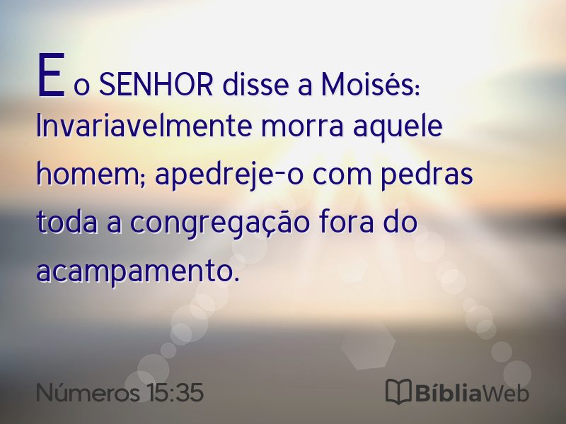Números 15:35 em imagem para compartilhar