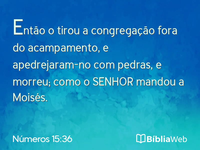 Números 15:36 em imagem para compartilhar