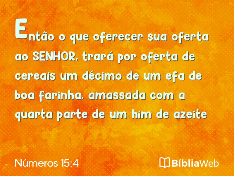 Números 15:4 em imagem para compartilhar