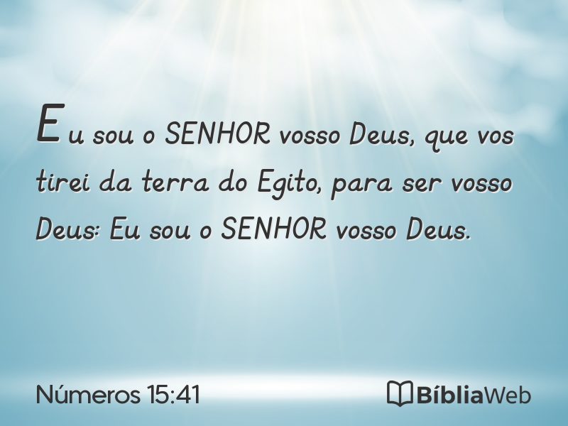 Números 15:41 em imagem para compartilhar