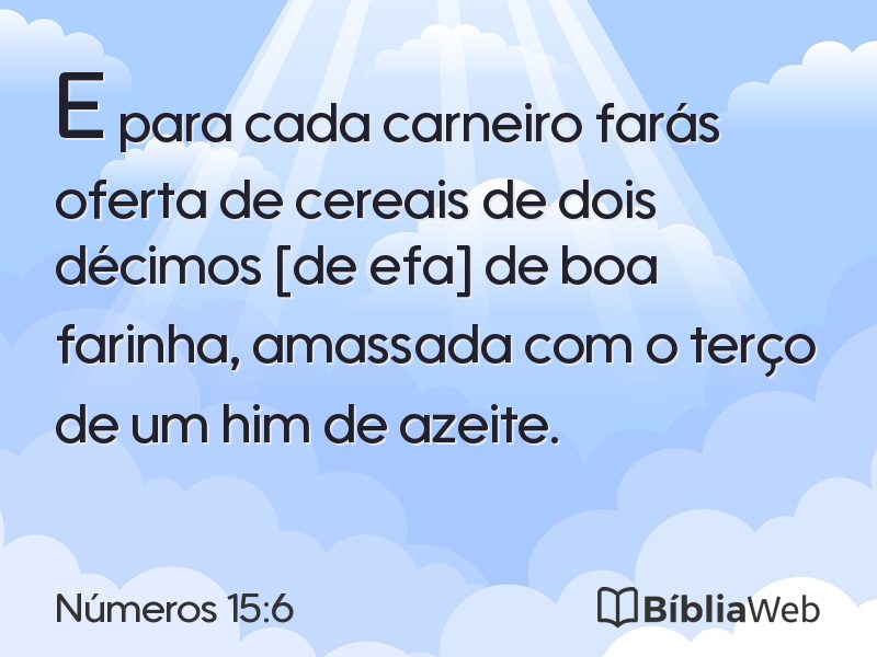 Números 15:6 em imagem para compartilhar