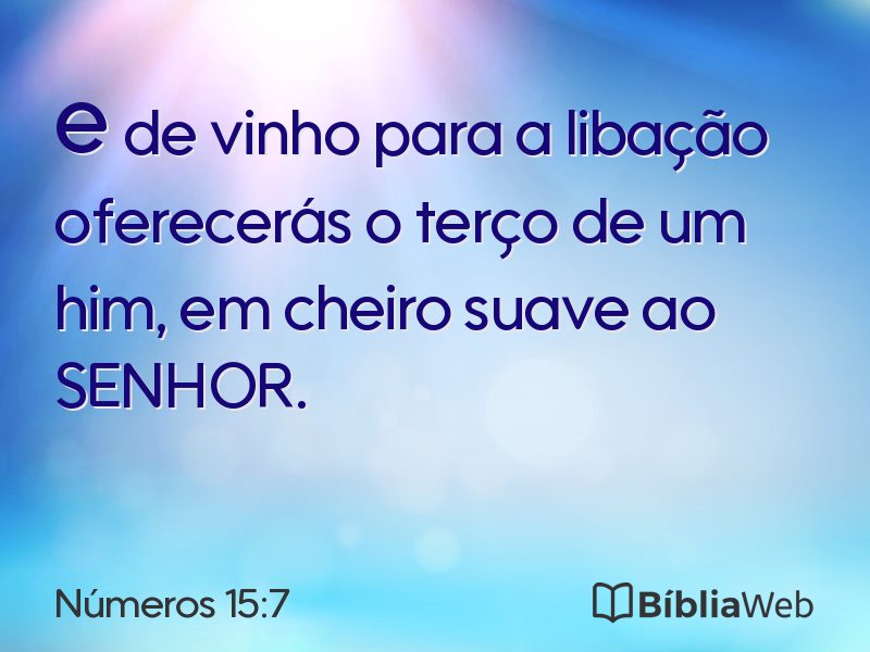 Números 15:7 em imagem para compartilhar