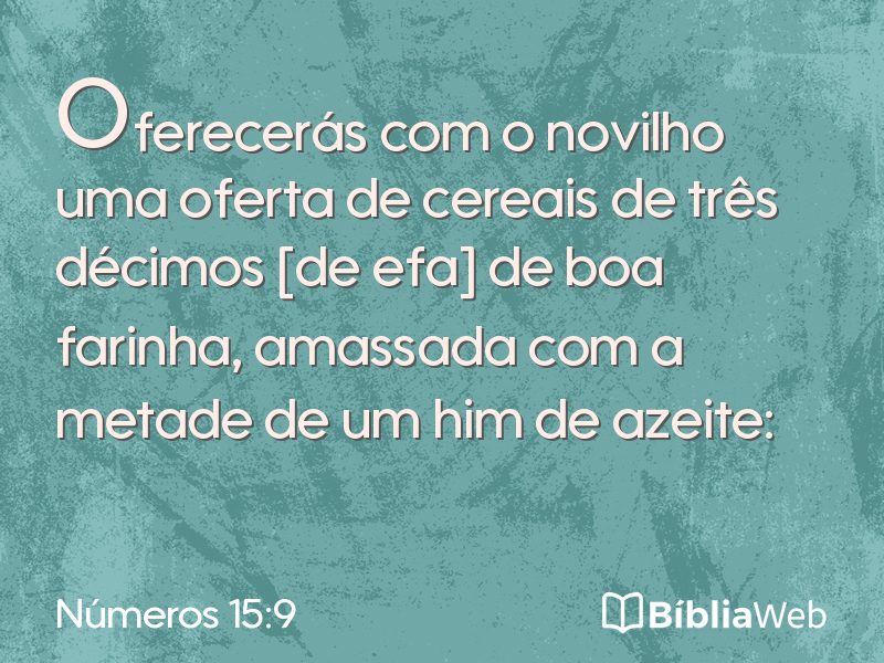 Números 15:9 em imagem para compartilhar