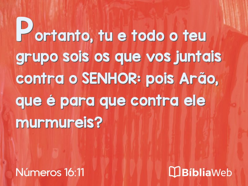 Números 16:11 em imagem para compartilhar