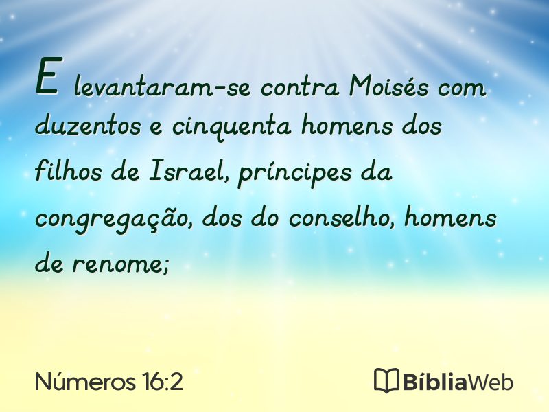 Números 16:2 em imagem para compartilhar