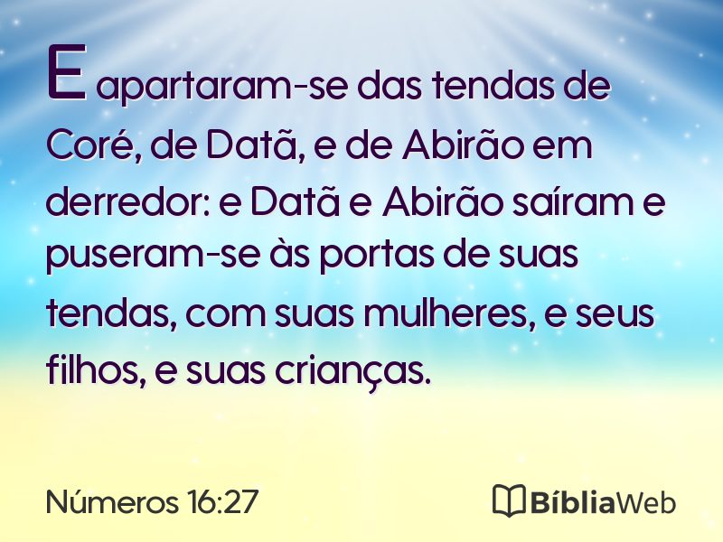Números 16:27 em imagem para compartilhar