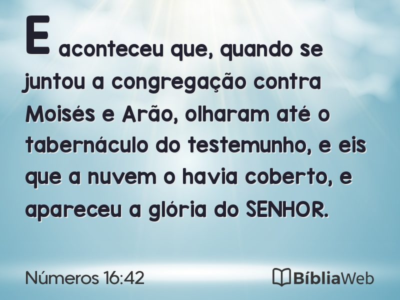 Números 16:42 em imagem para compartilhar