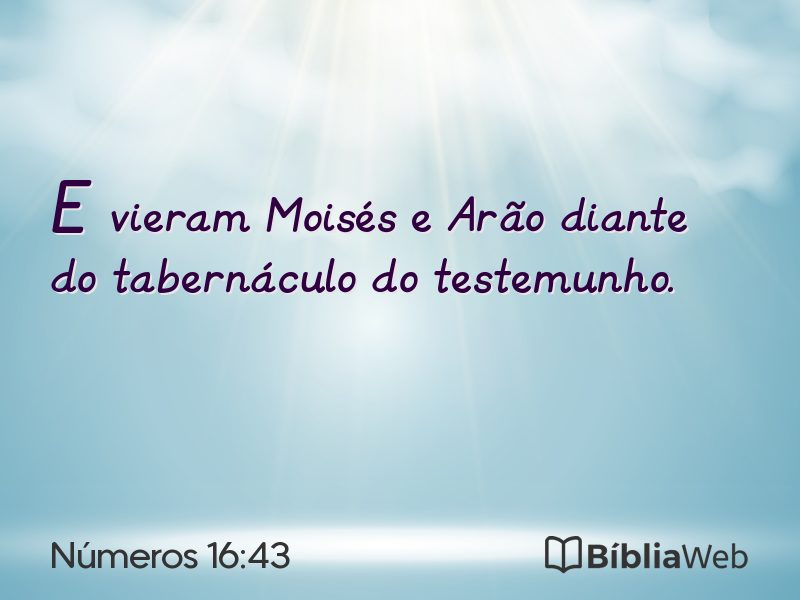 Números 16:43 em imagem para compartilhar