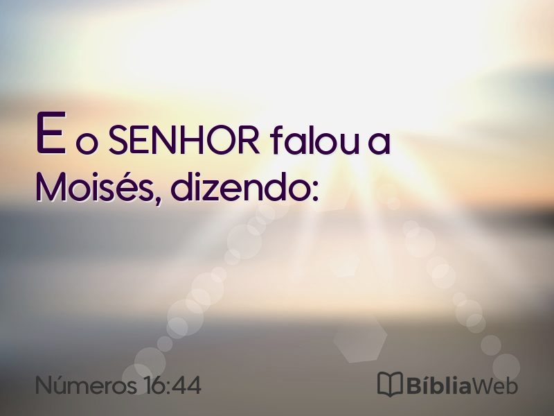 Números 16:44 em imagem para compartilhar