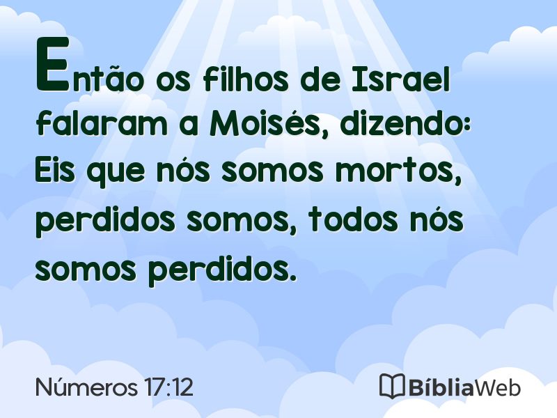 Números 17:12 em imagem para compartilhar