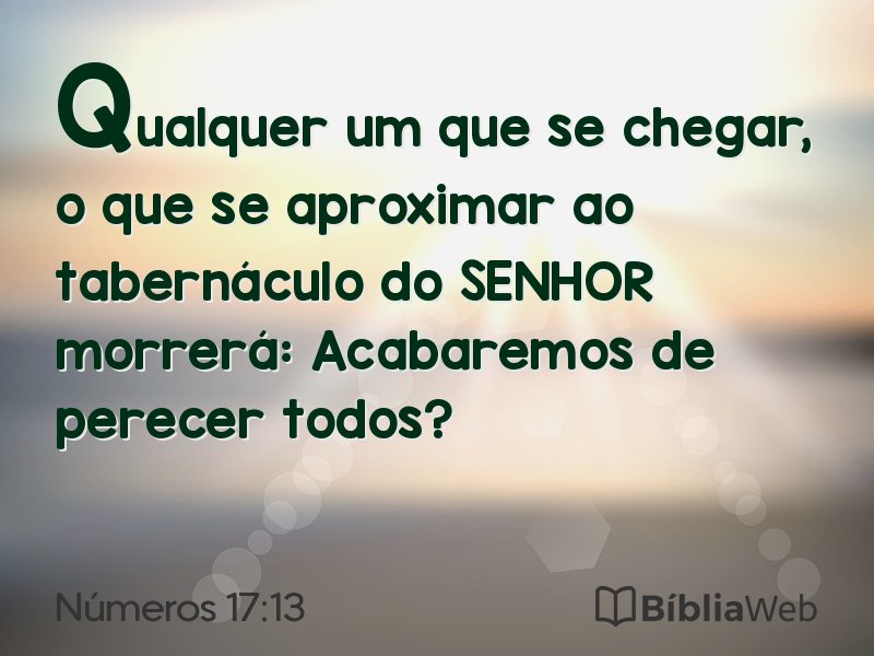 Números 17:13 em imagem para compartilhar