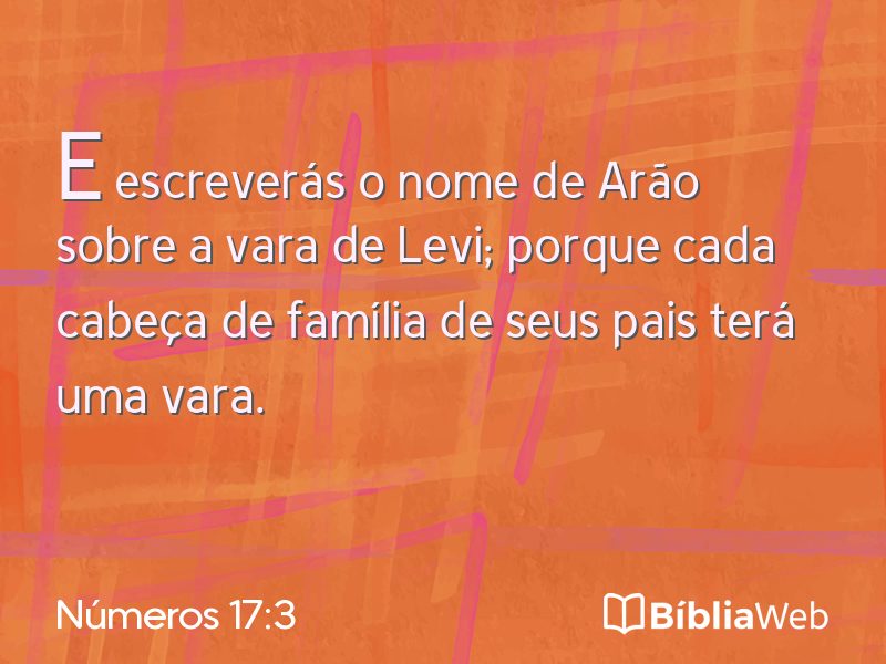 Números 17:3 em imagem para compartilhar