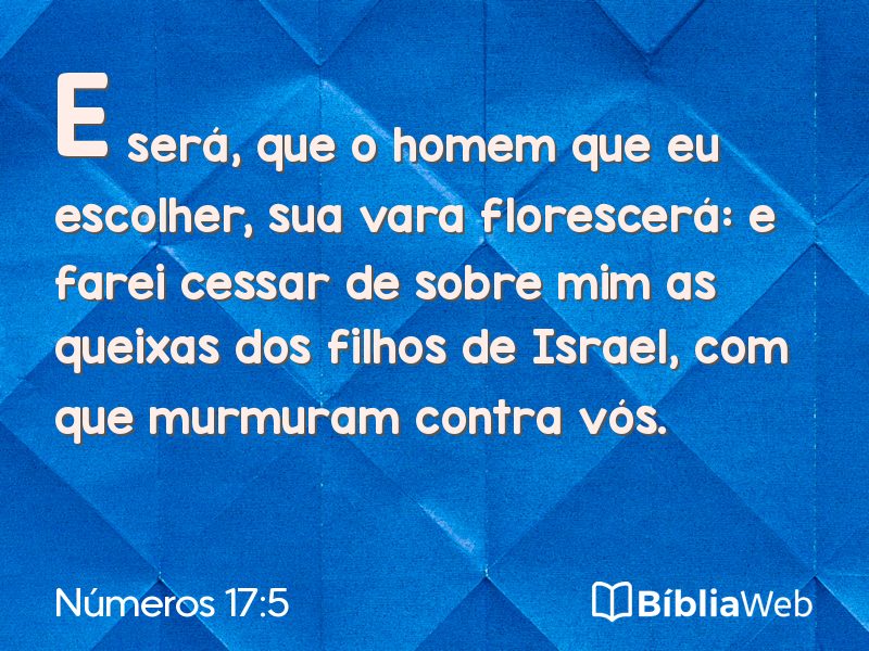 Números 17:5 em imagem para compartilhar