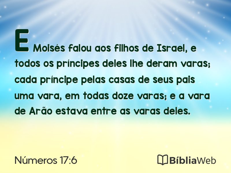 Números 17:6 em imagem para compartilhar